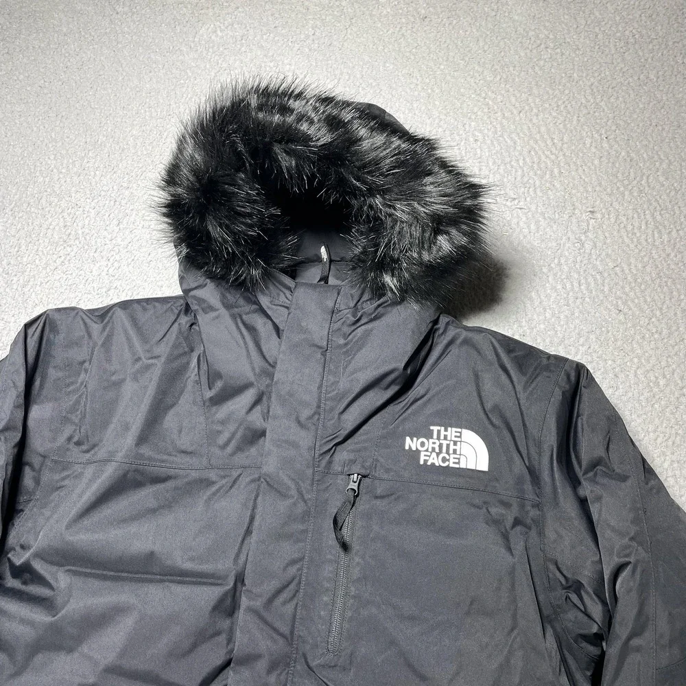 The North Face Coat Mens‎ Large Black Bedford Down Parka DryVent Faux Fur Hood